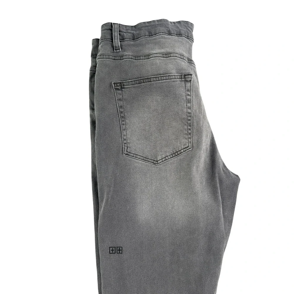 Ksubi Chitch‎ Slim Fit Jeans 35 Faded Black Gray Denim Button Fly KDFMA19858.BLK